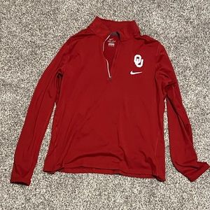 Red university of Oklahoma half zip-up